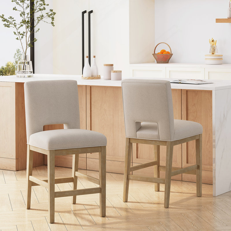 Ensemble de 2 tabourets de comptoir 27 pouces, tissu