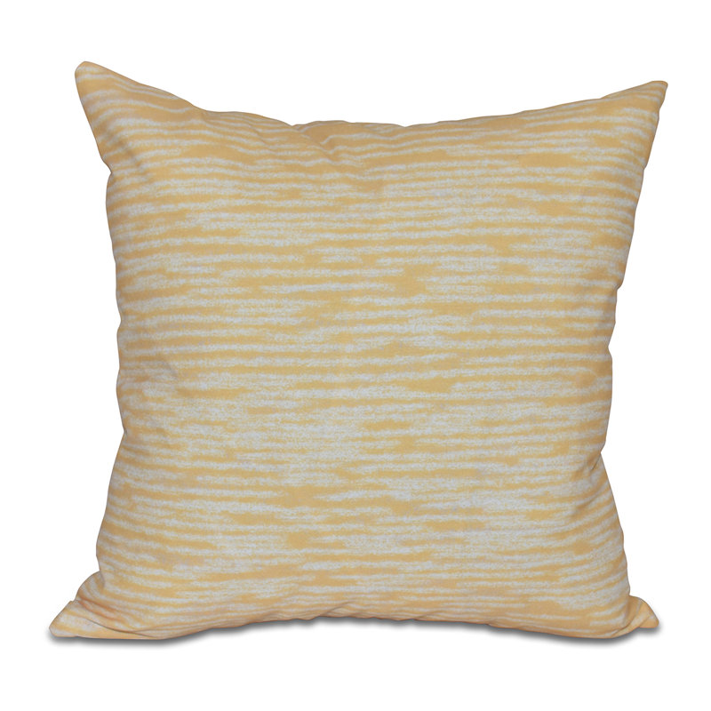 Housse et insert de coussin carré en tricot Marled, H 16 po x l 16 po, Jaune, Oui