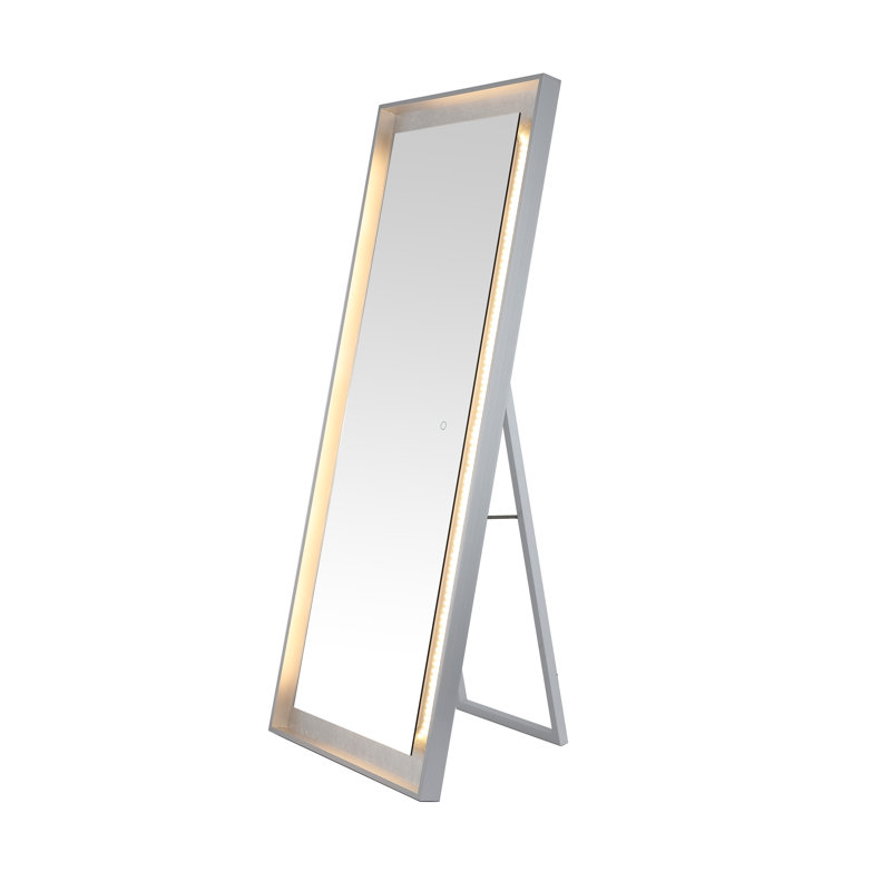 Montauk 26" Silver Grey Aluminum LED Rectangular Mirror