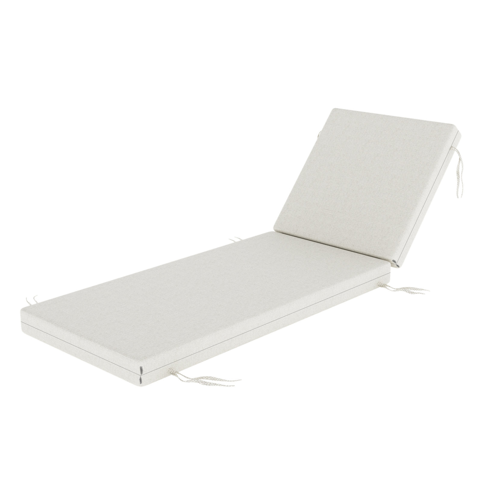 Lani Sunbrella Outdoor Chaise Lounge Cushion, 24" W x 73" D, Sunbrella Bliss Linen