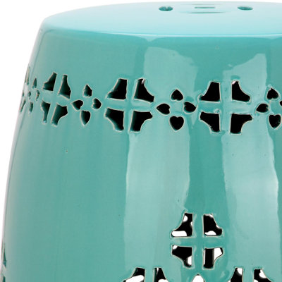 Iowa Park Ceramic Accent Stool