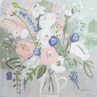 Floral Elegance by Farida Zaman - Wrapped Canvas Painting