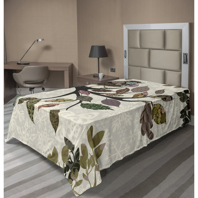 Microfiber No Pattern And Not Solid Color Flat Sheet, Twin