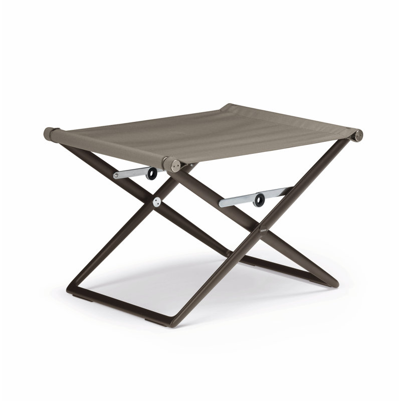 Seax Outdoor Ottoman, White, Sail Taupe