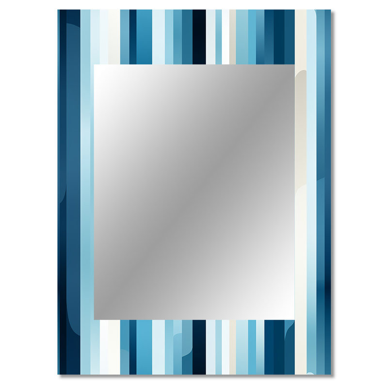 Motif rayé Ahian Blue Horizon Lines, 40 po x 30 po