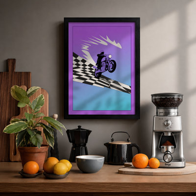 Stunt Rider Ascent Modern - Framed Print