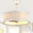 20" 7-Blade Farmhouse Caged Ceiling Fan with Light, 6 Speeds Fandelier Ceiling Fan Drum Ceiling Fan for Bedroom