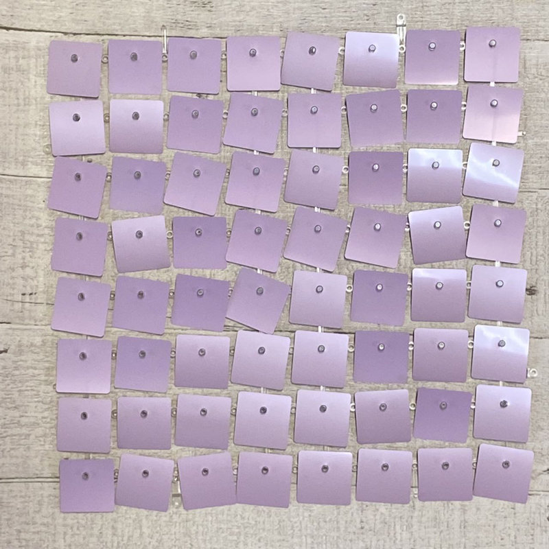 7 ft. H x 7 ft. W Clear Backing Based Sequins Panels Composite Privacy Screen, Light Purple