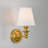 1-Light Boho Tapered Fabric Shade Wall Sconce with Brushed Gold or Matte Black Finish-1188162630