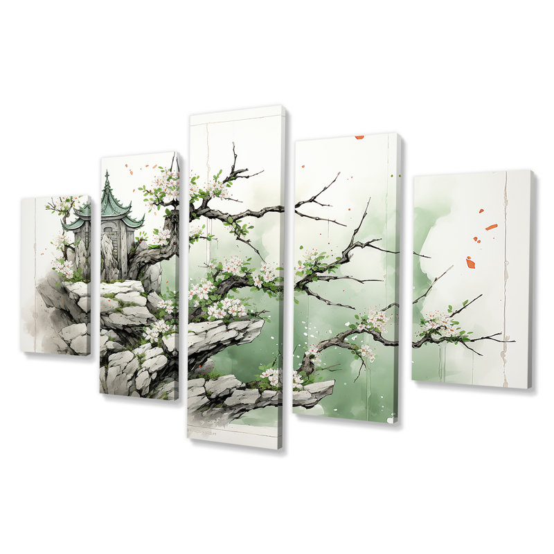 «Gloomy Horizon Landscape Blooms», ensemble de décorations murales modernes
