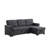 84'' Dark Gray Linen Reversible Sleeper Sectional Sofa With Storage Chaise​-1299586339-1299586336