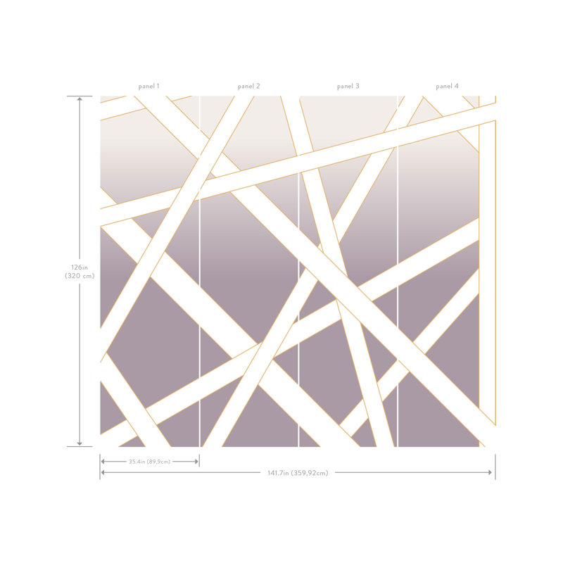 Murale Nastri Shade, Mauve