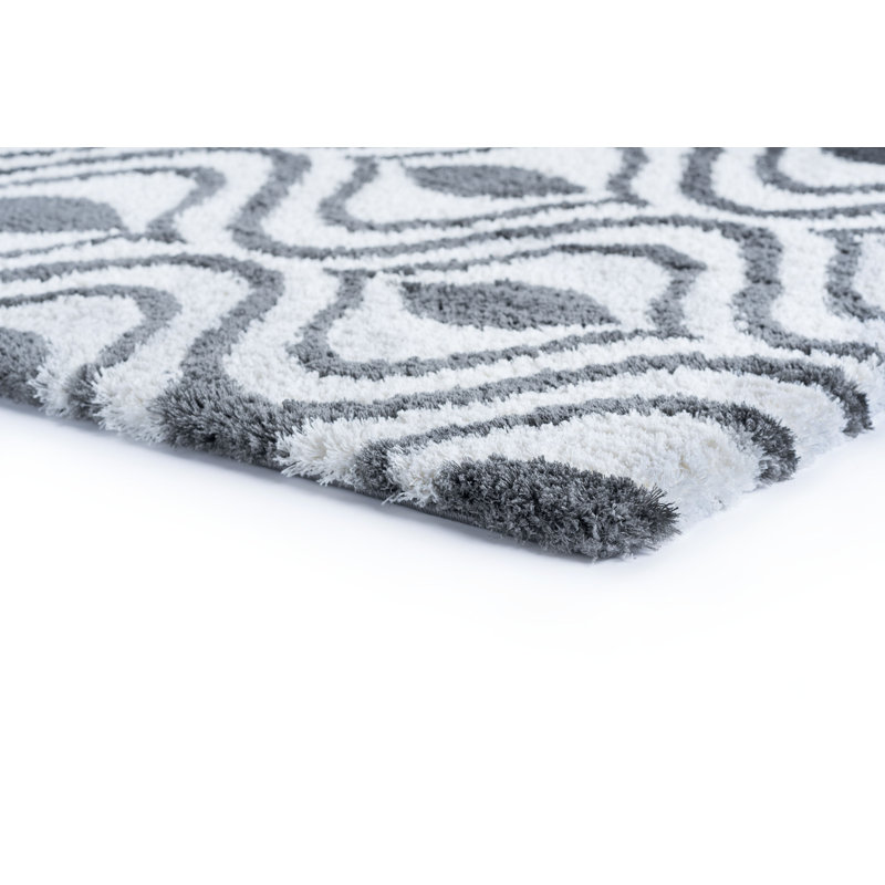Shag Cream/Charcoal Rug, Runner 2'7" x 7'3"