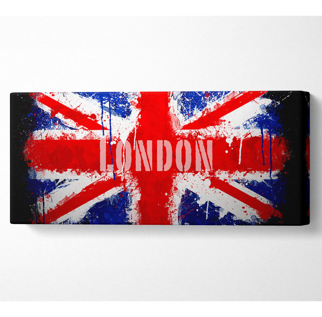 London Uk Flag Panoramaleinwand