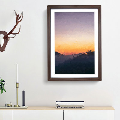 Sunrise in Vigolo Vattaro Italy in Abstract - Picture Frame Graphic Art Print