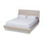Lit escamotable Milazzo de style Mid-Century, très grand lit, beige H 41,5 po x L 88 po x l 85 po-1011987460-1011987483