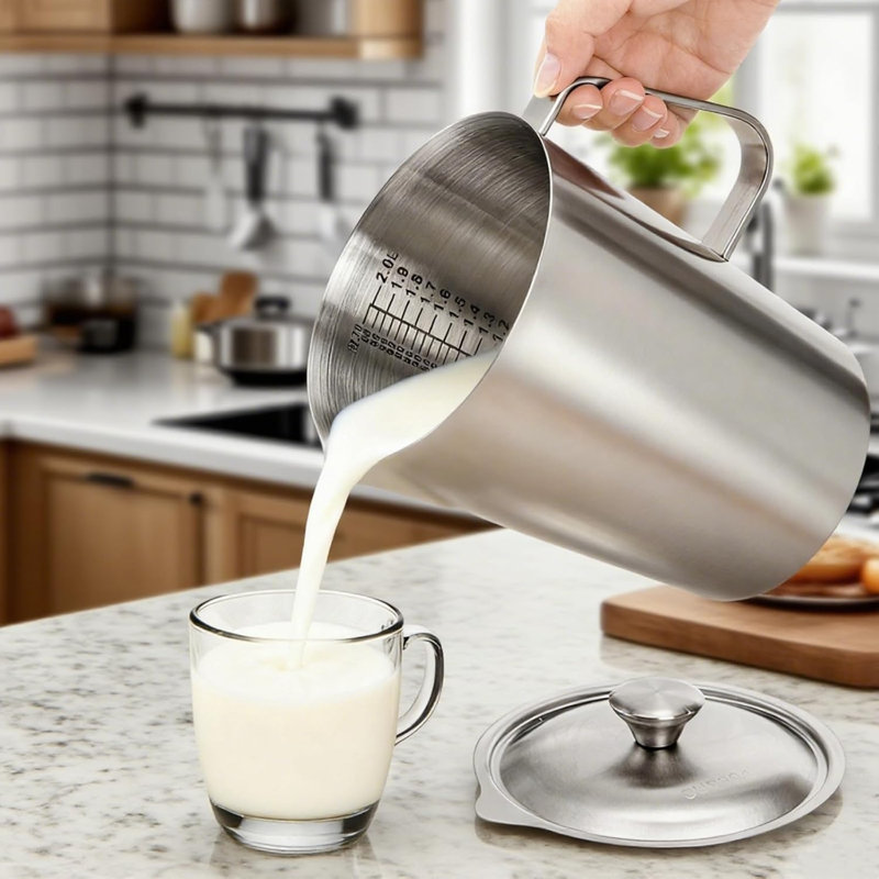 79oz/2.3L 304 Metal Measuring Cup with Marking&Handle