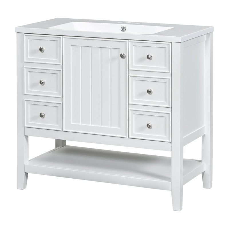 Meuble-lavabo 36 po avec lavabo, Blanc