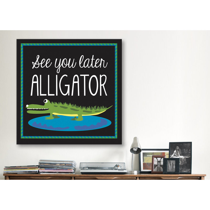 «Alligator», impression sur toile, H 37 po x l 37 po x P 1,5 po, Pas de tapis, Toile tendue
