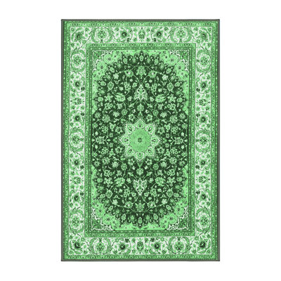 Tapis traditionnel vert émeraude 3538