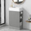 Armoire de meuble-lavabo 18,6 po avec lavabo et tablette à deux niveaux-1997788479