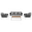 Stance 4 Piece Outdoor Patio Aluminum Sectional Sofa Set in White Grey-1789094642-1799617015