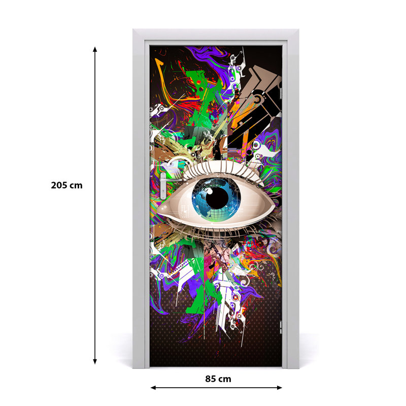 Abstraction Eye Door Decal