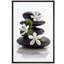 «Zen Stones Basalt with Calmer Plumeria Flowers Relaxing Bathroom», reproduction d'art sur toile-56324641-120240376