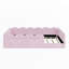 Lit double tapissier sur pied