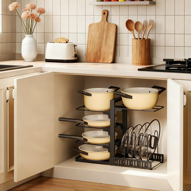 Iron Rectangle Countertop / Cabinet Pot Rack
