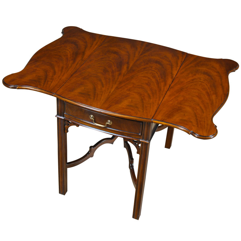 Niagara Mahogany Expandable Drop-Leaf End Table with Storage