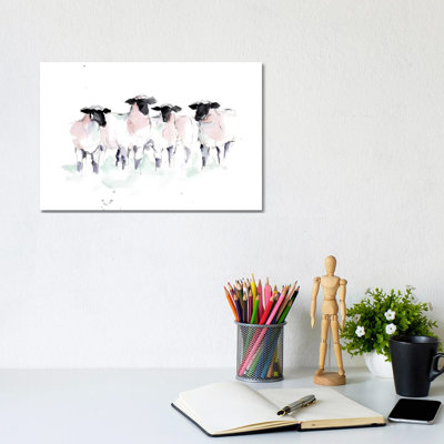 " Minimalist Watercolour Sheep II " Watercolor Painting