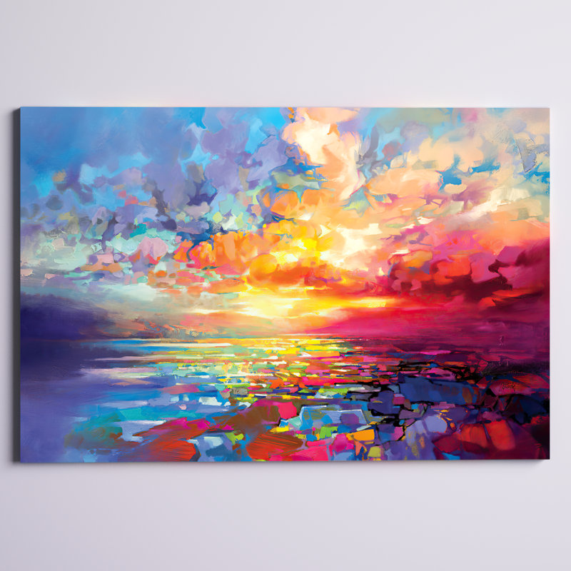 Modern & Contemporary, 40" H x 60" W, Wrapped Canvas, No Frame