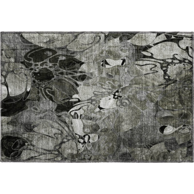Premium Machine Washable Cerrito AMF558 Gray Rug