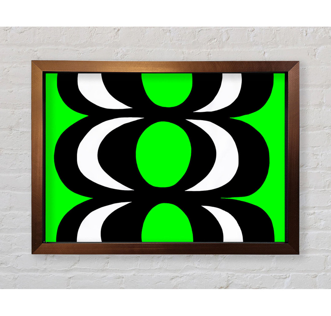 Gerahmtes Wandbild Space In Time Lime Green