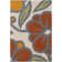 Inhabit Designer Ivory/Orange Area Rug