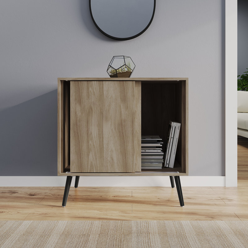 Rectangle Accent Cabinet, Beige/Black