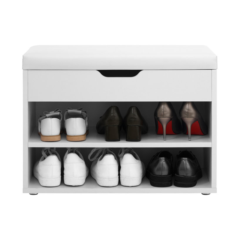 Saer Storage Bench, White, White