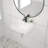 Modern Wall-Mounted Rectangular Ceramic Bathroom Sink With High-Gloss Finish And Overflow Hole