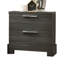 Table de chevet 2 tiroirs Grey Oak