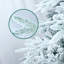 Arbre de Noël artificiel floqué pré-éclairé avec lumières incandescentes blanc chaud, extrémités de branches, pin enneigé à charnière en PE + PVC avec branches à mémoire de forme partielle, support en métal pliable pour les fêtes-2091984688