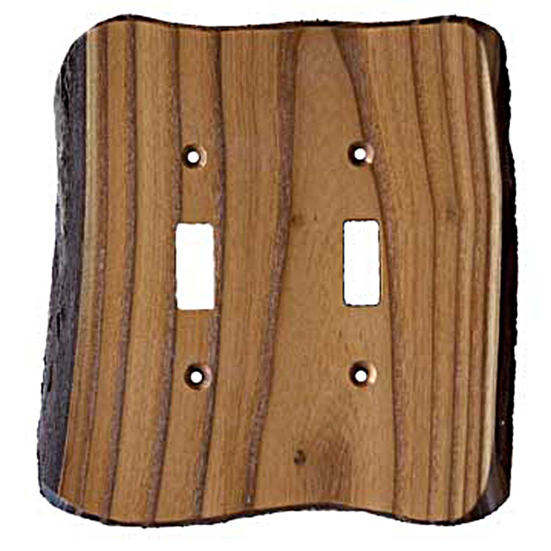 Rustic 2-Gang Toggle Light Switch Wall Plate Sierra Lifestyles 