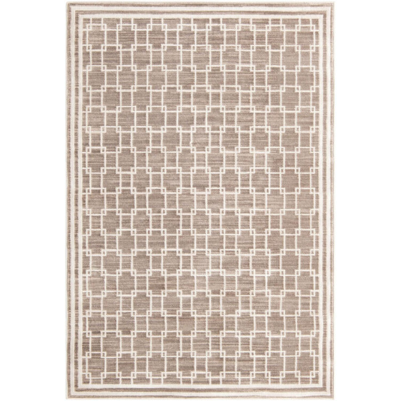 Tapis beige contemporain Ogorman, Rectangle 4 pi 1 po x 6 pi 1 po