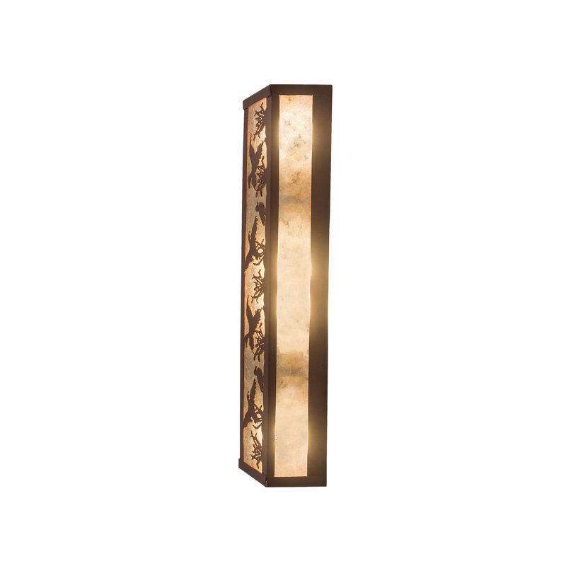 Rustic Lodge 4 - Light Bath Bar, Rust, Silver, GU24/Twist and Lock