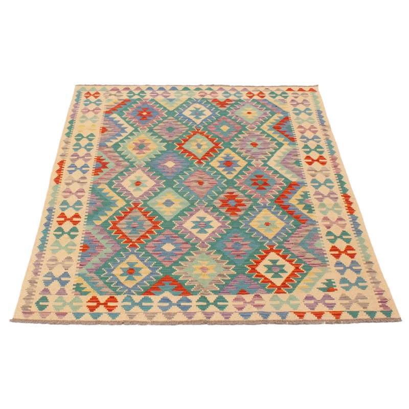 Tapis bleu sarcelle unique 4 pi 11 po x 6 pi 8 po Grenola