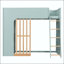 Lit mezzanine simple avec tablettes et tiroir de rangement-133569050-133569051