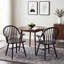 Chaises de salle à manger en bois massif avec accoudoirs de 24 po de large Hughes Hughes-125524742