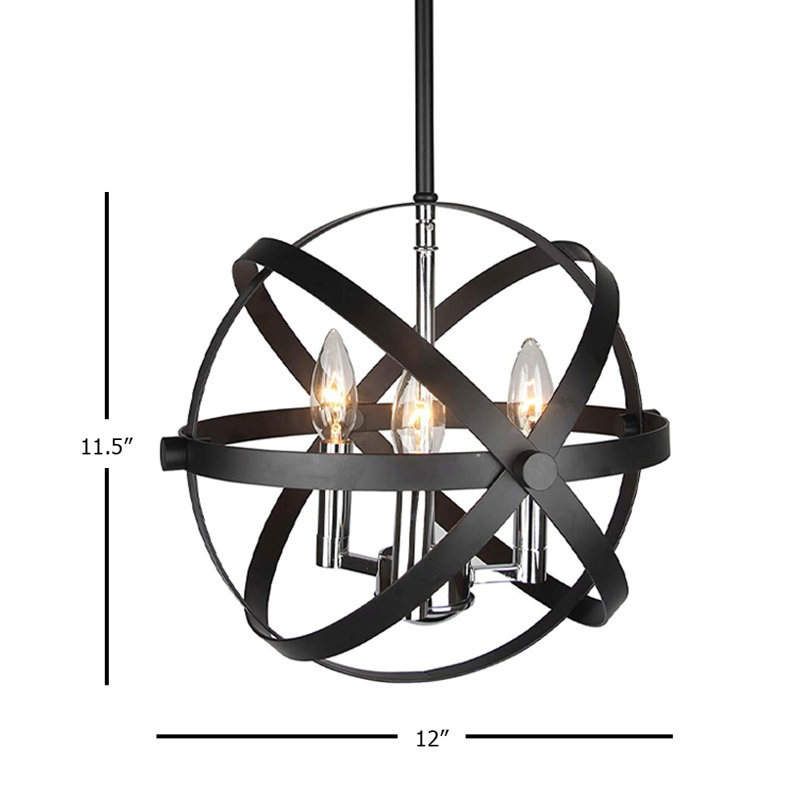 Luminaire suspendu sphère 3 lumières