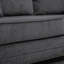 HOMCOM 196cm 3 Seater Sofa with Rubber Wood Legs, Nailhead Trim, Brown-1536810623
