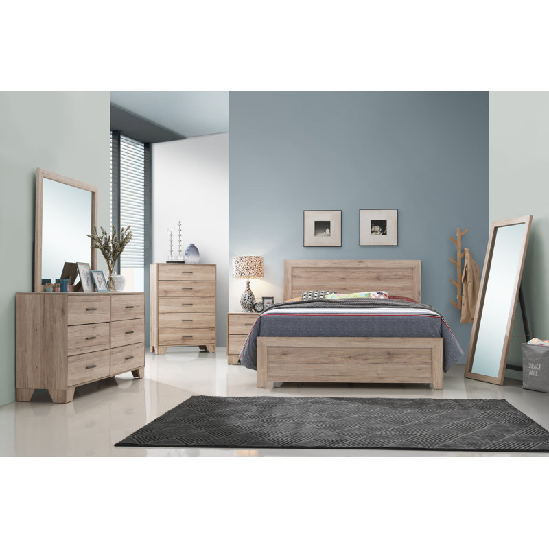 Commode 6 tiroirs avec miroir Beckville